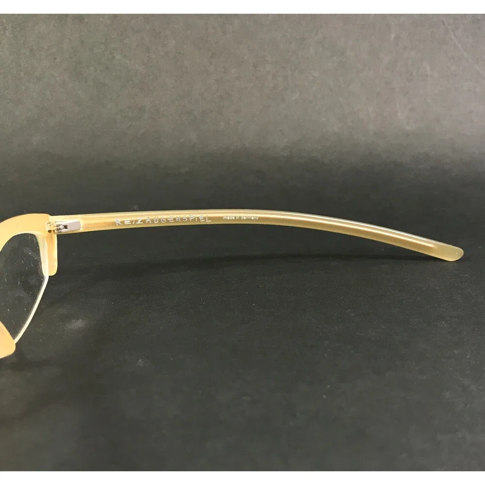 Reiz Augenspiel Eyeglasses Frames S-030 Col 25 Nude Gold Oval Half Rim 50-17-140